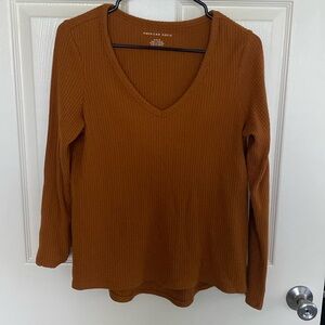 Long Sleeve V-neck Top